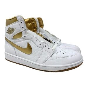 Air Jordan 1 Retro High OG White/Metallic Gold FD2596107 Size 9.5 W/8 M